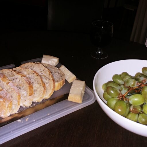 Eating In Paris, Cheese, Grapes, Baguettes